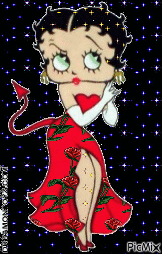 rose betty boop - Free animated GIF