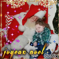 le Père Noel et l'enfant - Δωρεάν κινούμενο GIF