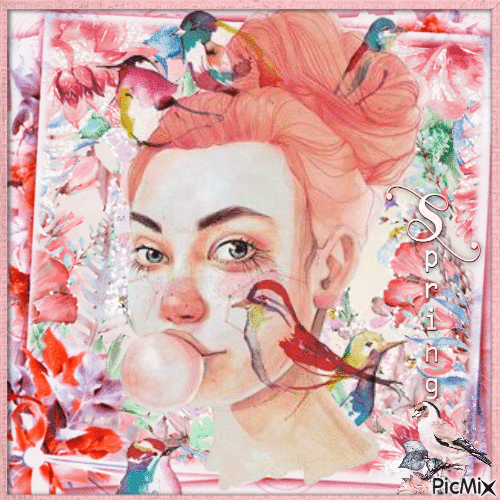 Spring watercolour - Free animated GIF