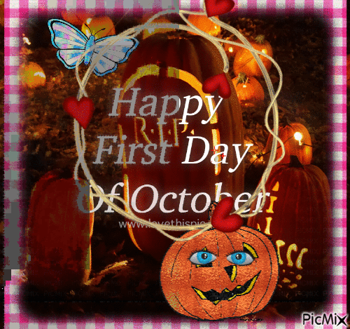 Happy first Day of October! - GIF animado gratis