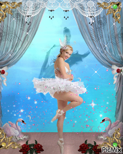 Bailando con los cisnes - Безплатен анимиран GIF