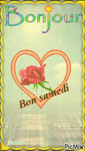 bonjour bon samedi - Darmowy animowany GIF