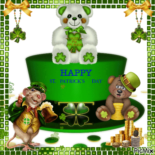 17. March. Happy St. Patricks Day 4 - Бесплатный анимированный гифка