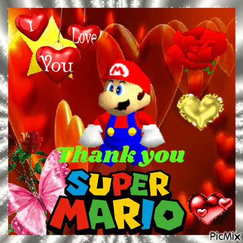 Thank you super mario - 無料のアニメーション GIF