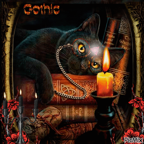 Gato gótico - GIF เคลื่อนไหวฟรี