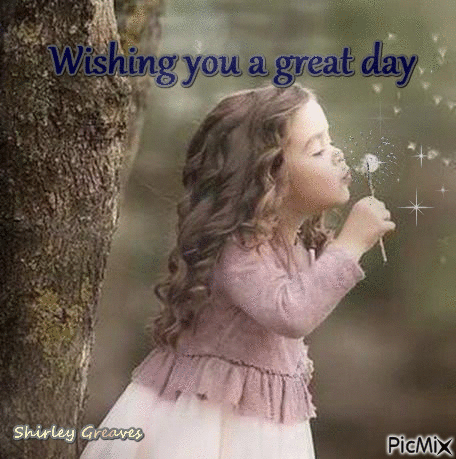 Wishing you a great day - GIF animate gratis