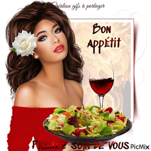 Bon appétit à tous - Animovaný GIF zadarmo