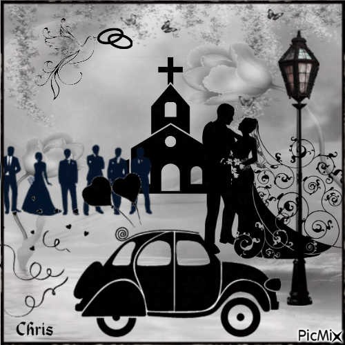 Silhouette Wedding - δωρεάν png