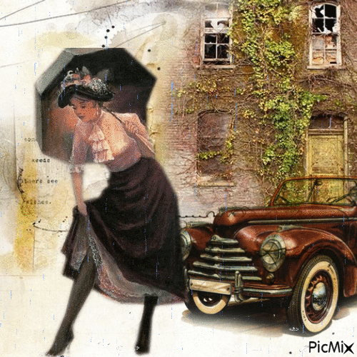 Vintage Woman - Gratis geanimeerde GIF