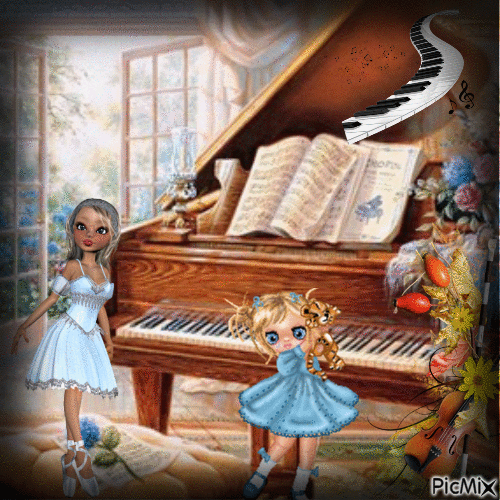 O piano - Ingyenes animált GIF