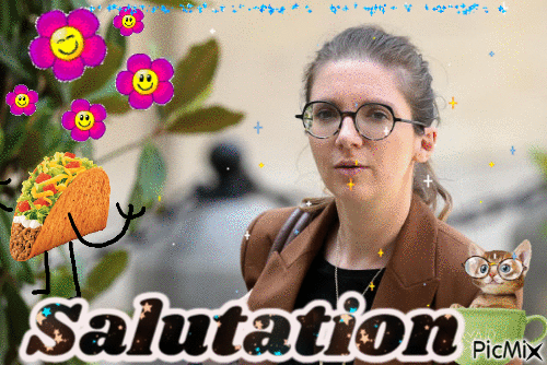 Salutation Aurore Bergé - Безплатен анимиран GIF