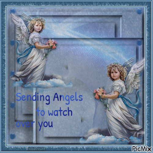 Sending Angels to watch over you - Безплатен анимиран GIF