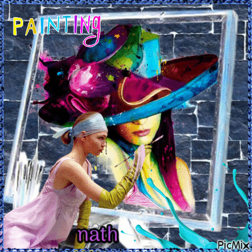 L'artiste peintre,nath - GIF animé gratuit