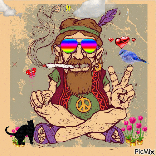 Happie the Hippie! - Zdarma animovaný GIF