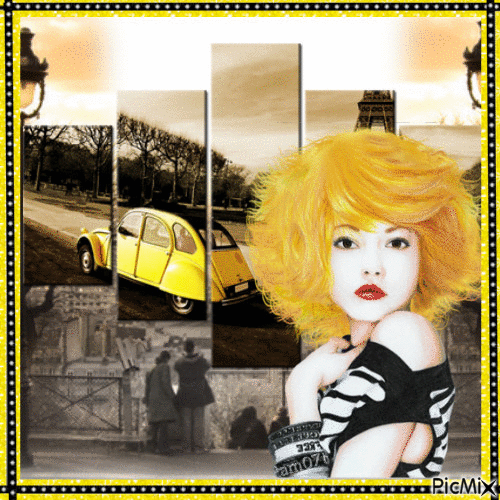 Noir et jaune - Bezmaksas animēts GIF