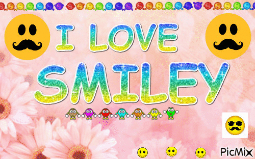 I love smiley - GIF animado grátis