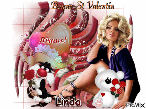 Bonne St.Valentin a toutes mes amies...Happy St.Valentin too all my friends - Ingyenes animált GIF