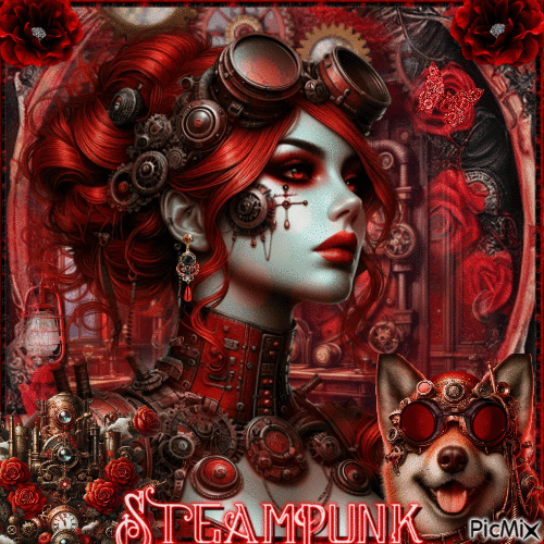 Steampunk red - Gratis geanimeerde GIF