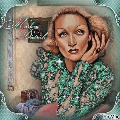 Marlene Dietrich,Art - Bezmaksas animēts GIF