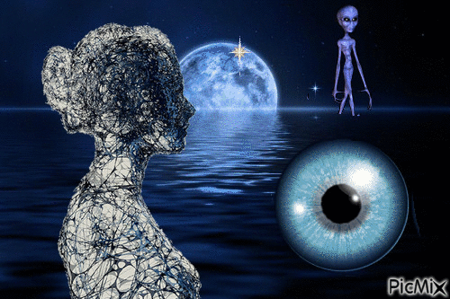 Luna azul - Бесплатни анимирани ГИФ
