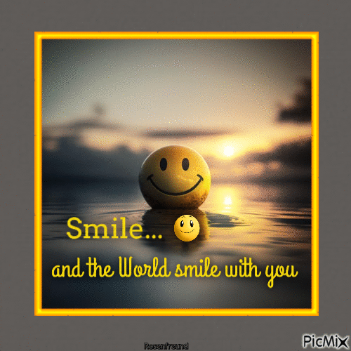 Smile and the World smile with you - GIF เคลื่อนไหวฟรี