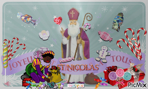 St Nicolas - GIF animado grátis