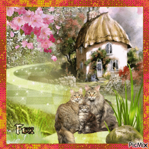Famille des chats - Ingyenes animált GIF