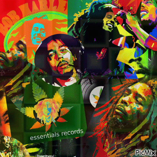 Bob Marley Pop Art - GIF animado grátis