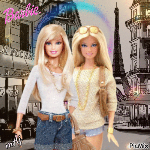 Concours "Barbie à Paris" - Бесплатный анимированный гифка