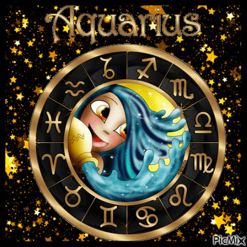 Zodiac, Aquarius - Nemokamas animacinis gif