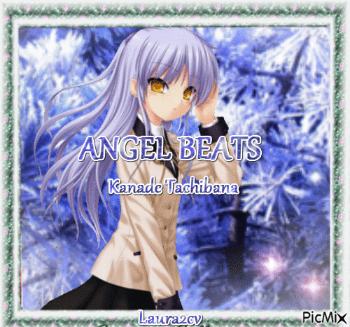 Angel Beats, Pic' de passage sur Kanade Tachibana. - GIF animate gratis