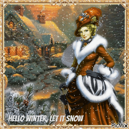 Hello Winter, let it snow - Zdarma animovaný GIF