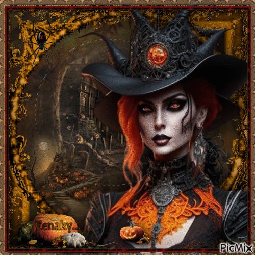 Halloween - Portrait gothique - Ingyenes animált GIF