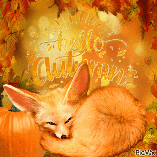 Fox in Autumn - Animovaný GIF zadarmo