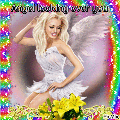 ANGEL LOOKING OVER YOU! - Free animated GIF