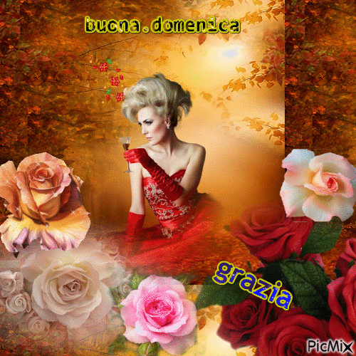 la signora delle rose - Darmowy animowany GIF
