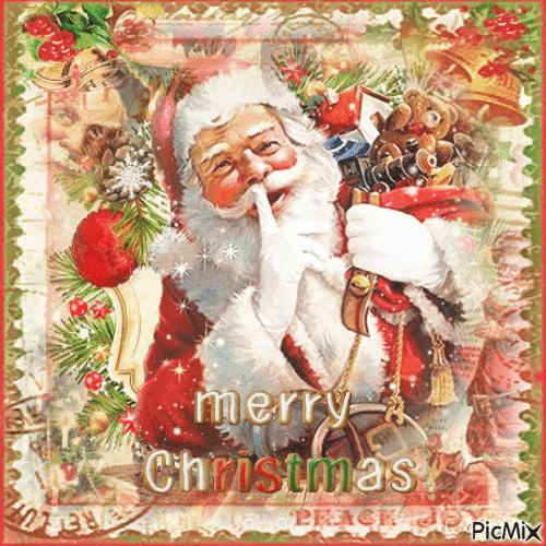 Christmas postcard Santa Claus