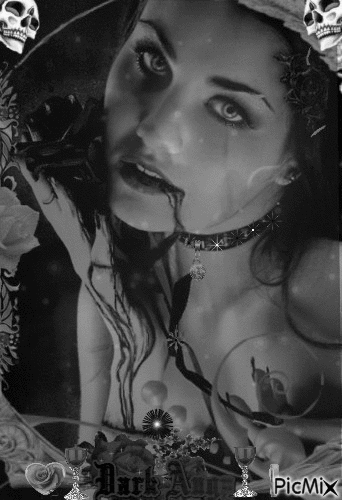 gothic dark lady - Δωρεάν κινούμενο GIF