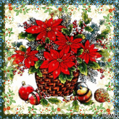 Karácsonyi csokor - Δωρεάν κινούμενο GIF