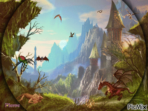 pays des dragons - Zdarma animovaný GIF