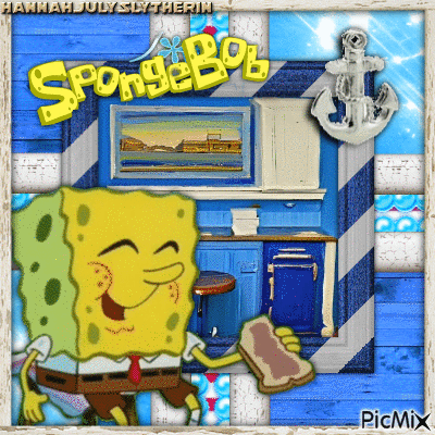 {☼♦☼}Spongebob eating a PBJ Sandwich{☼♦☼} - Безплатен анимиран GIF