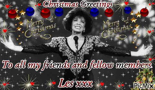 Christmas greetings to friends and fellow members - Gratis geanimeerde GIF
