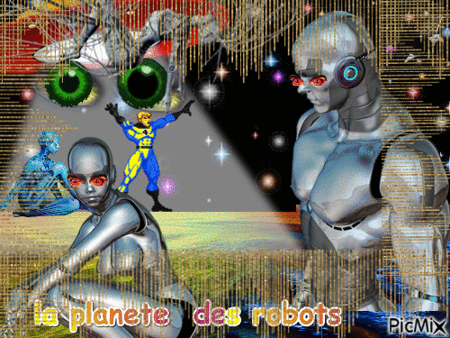 la planete des robots - GIF animado grátis