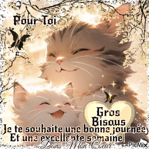 ❤️💕Excellente Semaine Bisous❤️💕 - Darmowy animowany GIF