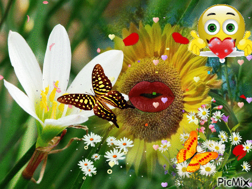 spring flowers - Animovaný GIF zadarmo