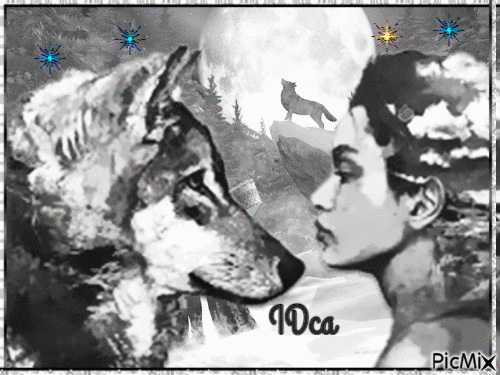Belle et les loups - Безплатен анимиран GIF