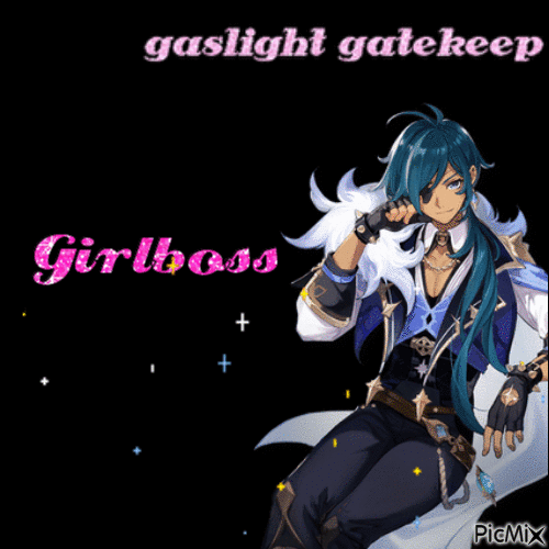 gaslight gatekeep kaeya - Gratis animerad GIF