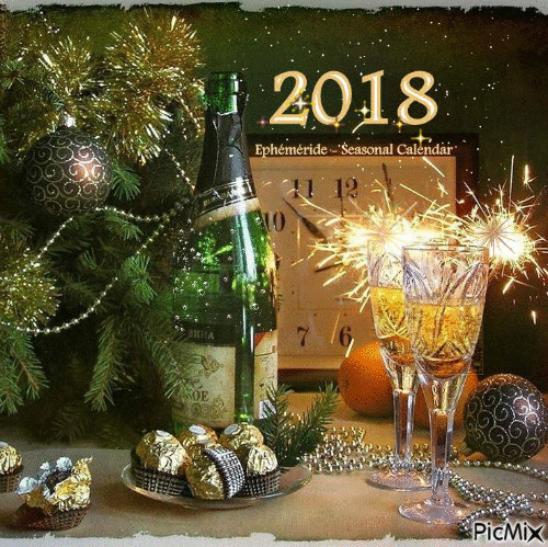 2018 Bonne Année Happy New Year - Ingyenes animált GIF