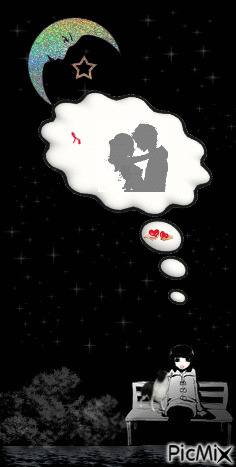 Pensamientos de amor - Darmowy animowany GIF