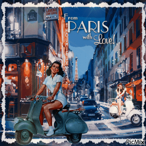In den Straßen von Paris - Free animated GIF